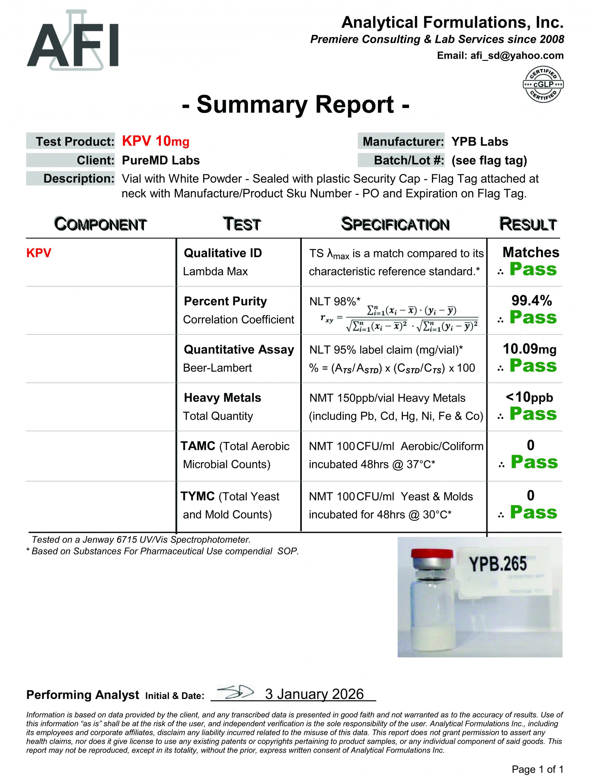 LYSINE-PROLINE-VALINE (10mg) - Image 3