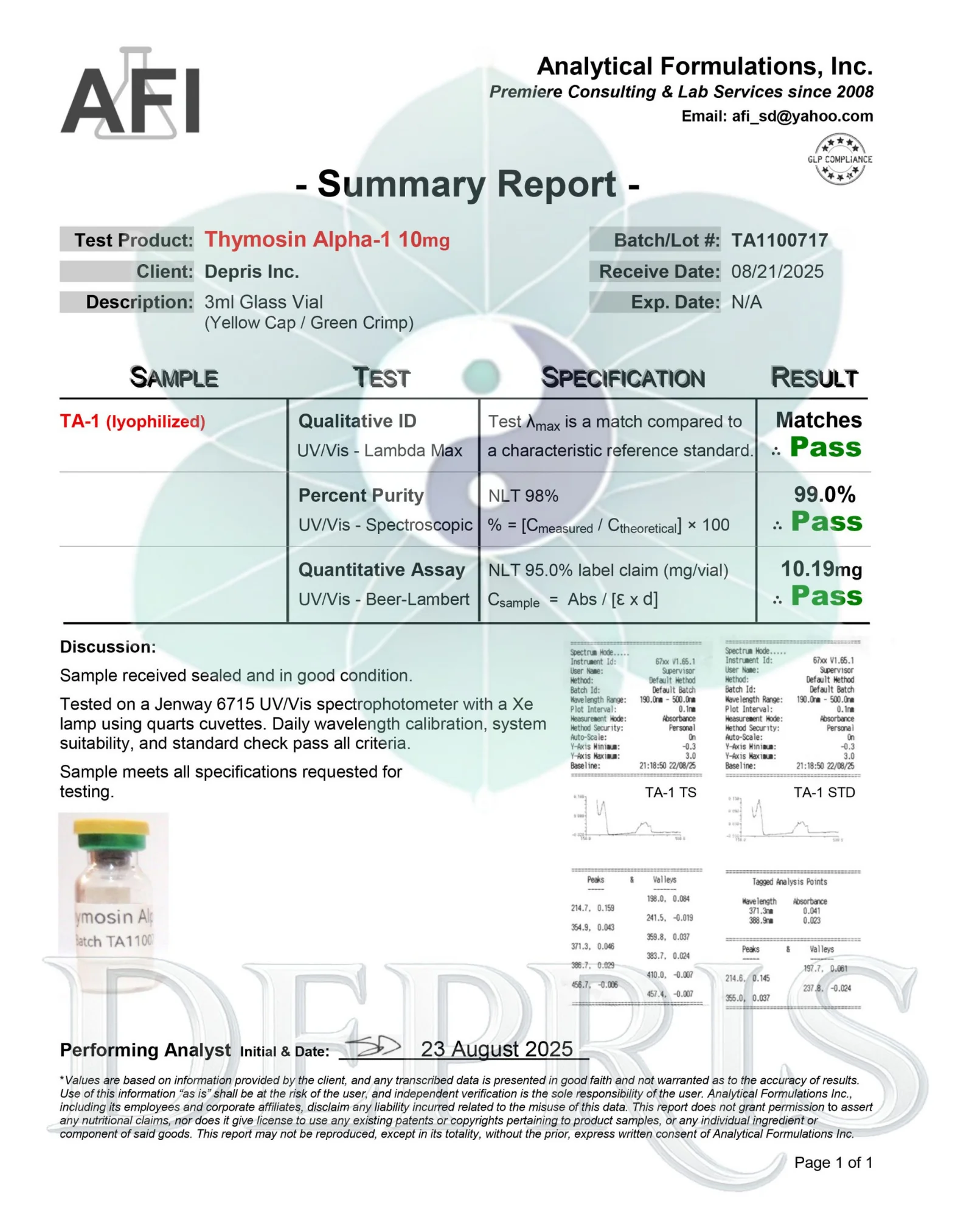 Thymosin Alpha 1 (TA1) (10mg) - Image 3